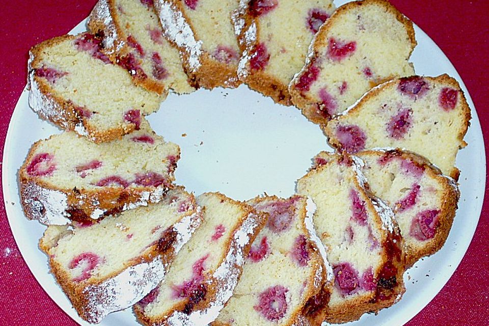 Himbeer Rührkuchen mit Schokoladenglasur