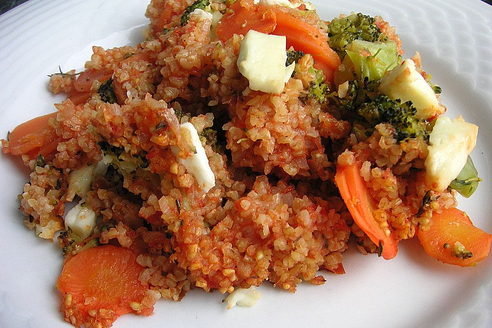 Gemüse-Bulgur-Auflauf