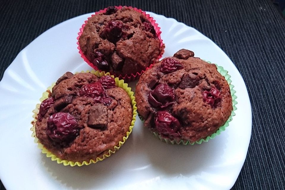 Schoko - Kirsch - Muffins