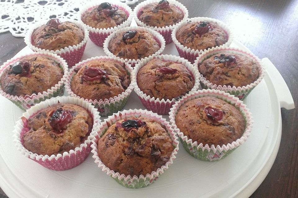 Schoko - Kirsch - Muffins