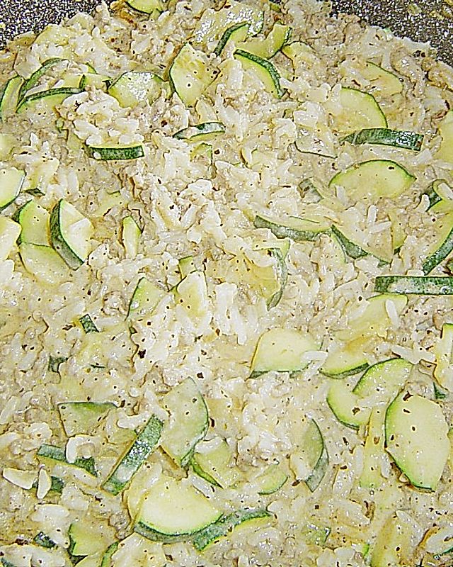 Zucchini - Reis - Pfanne