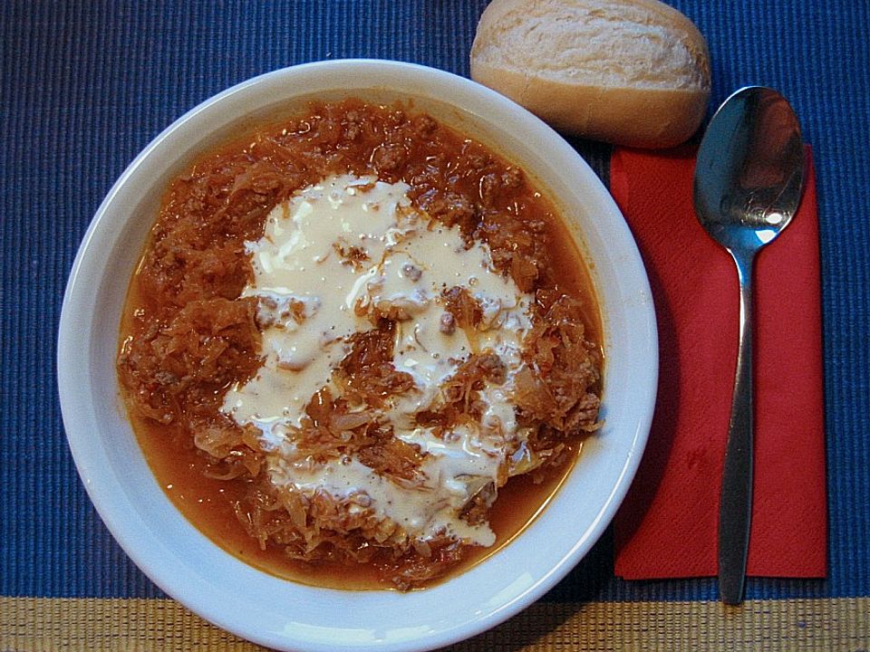 Hackfleisch-Sauerkraut-Eintopf mit Knoblauch von Alexandra| Chefkoch