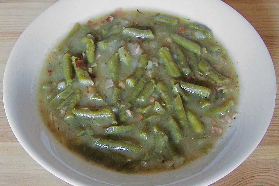 Leckere grüne Bohnensuppe