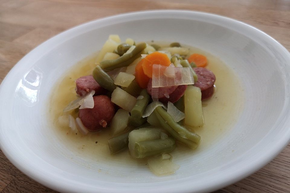 Leckere grüne Bohnensuppe